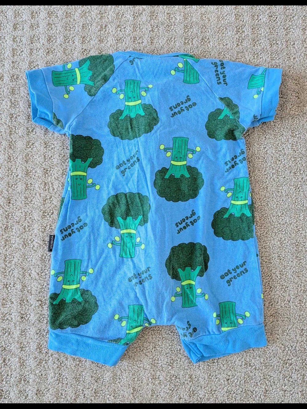 Bonds Blue Wondersuit with Green Broccoli Print 3-6 Months